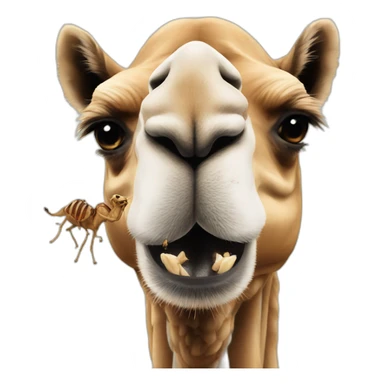 camel eating bugs sticker