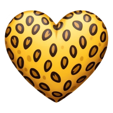 animal print heart sticker