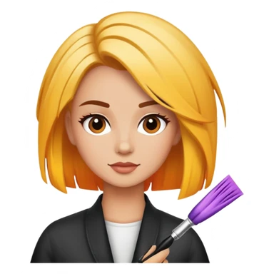 Hairstylist coloring hair sticker