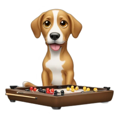 Dog playing babyfoot sticker