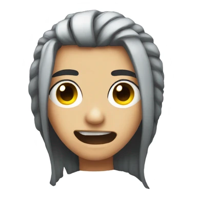 emo emoji with piercings sticker