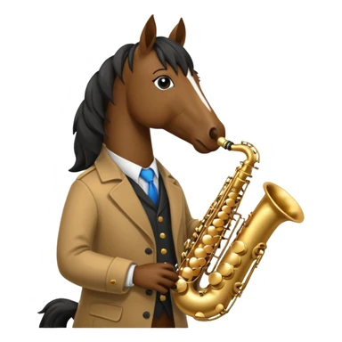 Cool horse playing saxophone sticker