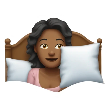 mom laying in bed sticker