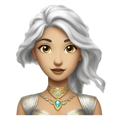 A Veela is a mesmerizing creature with silvery-gold hair, radiant skin, and entrancing eyes. They exude an aura of allure and enchantment, capable of captivating those around them with their graceful presence and melodic voices. sticker