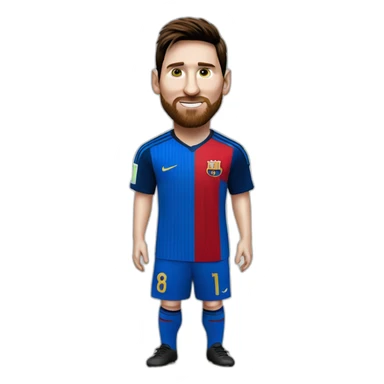 Lionel Messi with world cup sticker