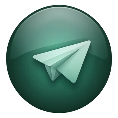 
dark green telegram icon sticker