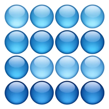round cells in light blue and blue
Soft gradient
Slightly translucent texture
Minimal scientific illustration
White background
Clean and calm mood sticker