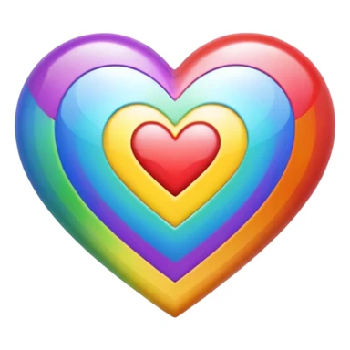 Rainbow heart emoji sticker
