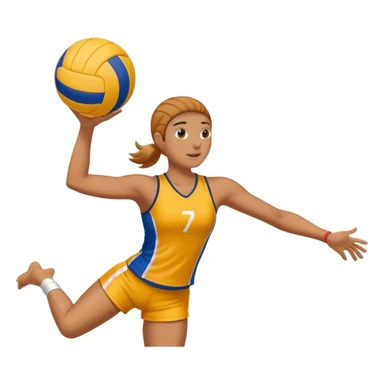 Setting a volleyball  sticker
