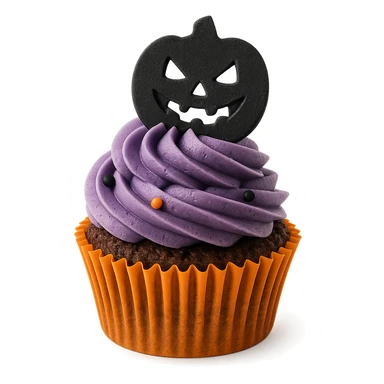 Halloween cupcake, remove background sticker