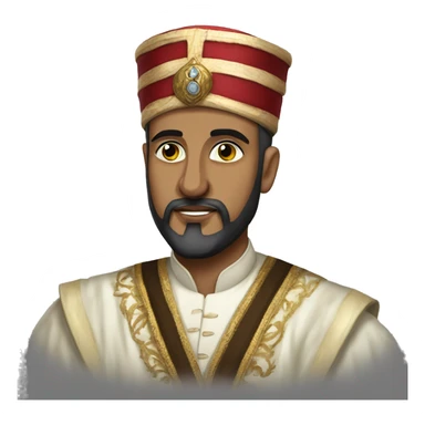 Suleiman the Magnificent in Ottoman clothing sticker