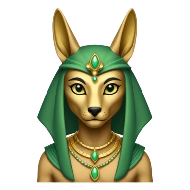 alien wearing anubis cloth sticker