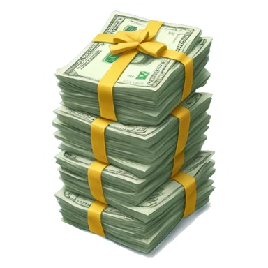 stack of cash sticker