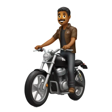 solo biker on white ground sticker