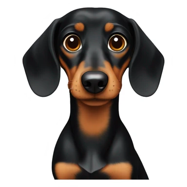 black and tan dachshund  sticker