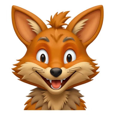 wile e coyote laughing sticker