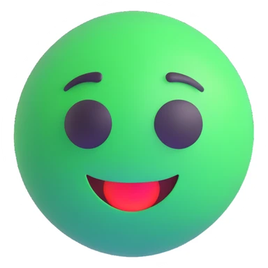 Change all the lights to green, keep the 3D emoji style, with no background. sticker
