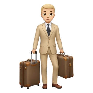 hombre elegante con maletas  sticker