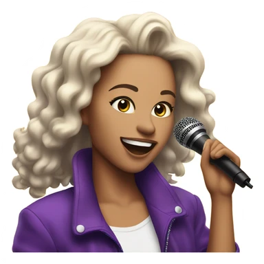 A pop star with a microphone  sticker
