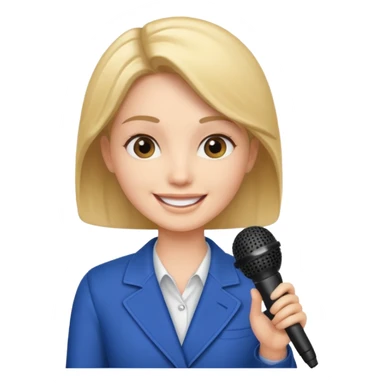 presenter holding mic sticker
