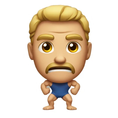 Furious muscular man sticker