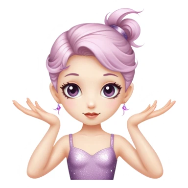 Glitter fae with ballet shoes sticker