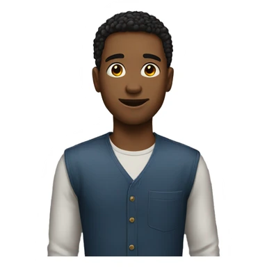 a young man, want a standing talking emoji sticker