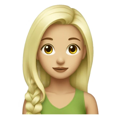 blonde girl with matcha sticker