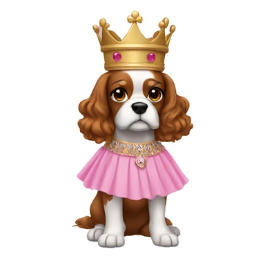 King Charles wearing a pink tutu dress sticker