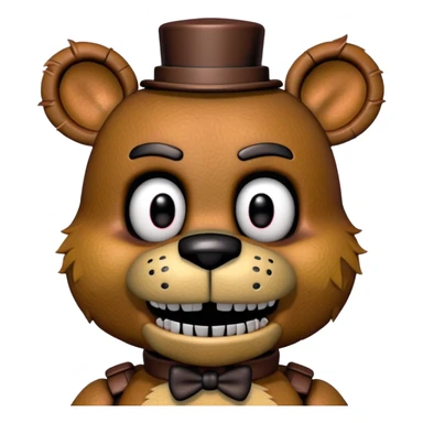 Freddy from Five Nights at Freddy's, neutral expression sticker