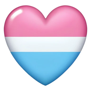 Trans flag heart sticker