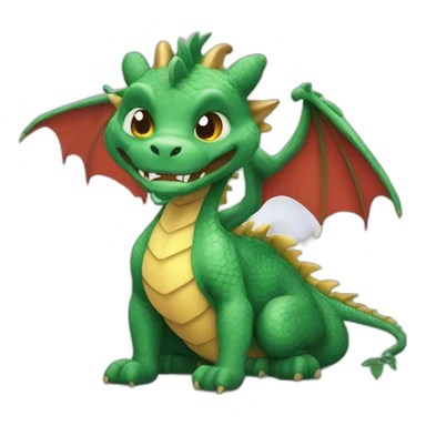 dragon cute good fortune sticker