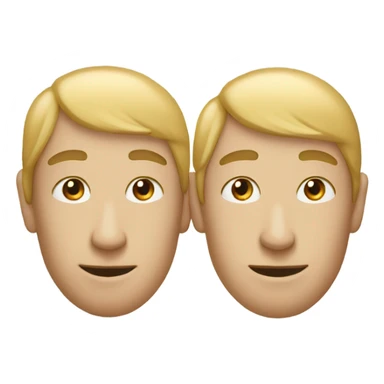 Two heads combined with a very long nose going up sticker