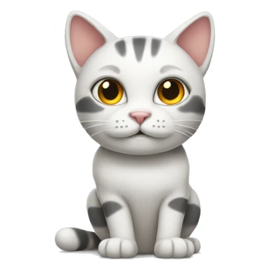 cat with 3 colors sticker