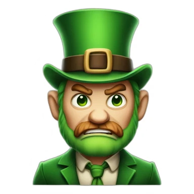 menacing angry leprechaun sticker