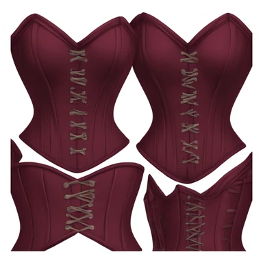 dark rich wine maroon corset  sticker