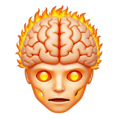 brain on fire sticker