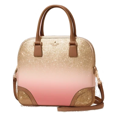 Realistic blush pink to tan ombre glitter kate spade satchel purse. sticker