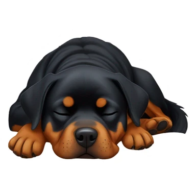 Rottweiler sleeping sticker