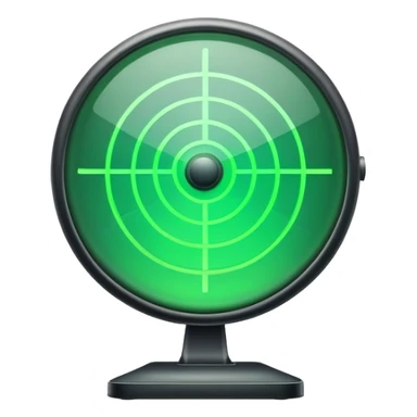 radar icon with green screen and sweeping line sticker
