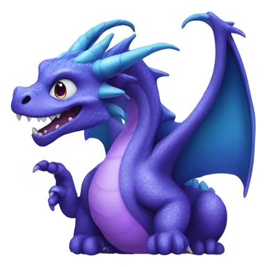 Purple and blue dragon sticker