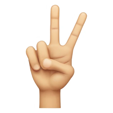 Pointer finger and middle finger up ring finger down sticker