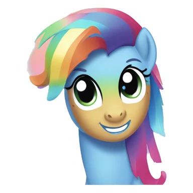 my little pony rainbow effect sticker