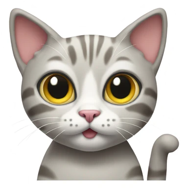 Cat with sugar in front sticker