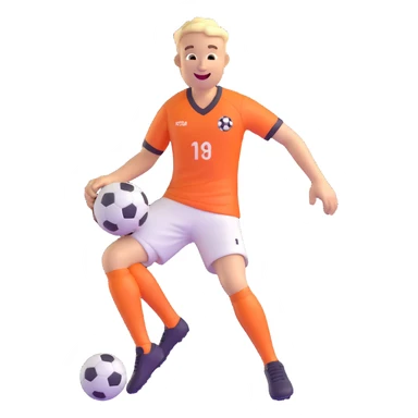 IShowSpeed laughing, holding a soccer ball sticker