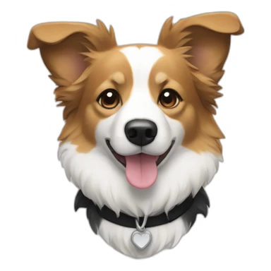 bordercollie mixed with a corgi, with black and white fur sticker