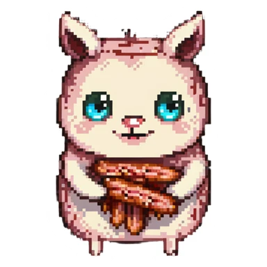 bacon with a sarcastic face sticker