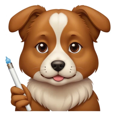 Dog with joint sticker