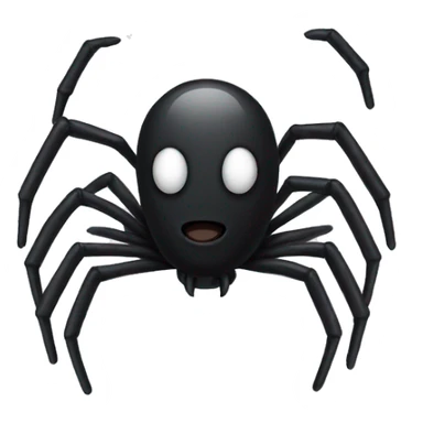 Black spider with a white flag sticker