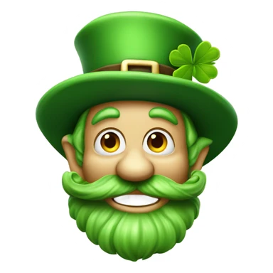 Leprechaun eating a nut sticker